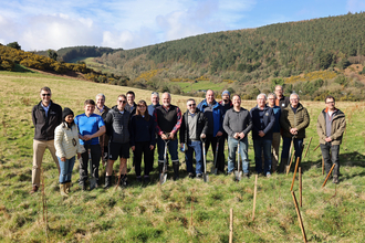 Tree planting group at Crossags